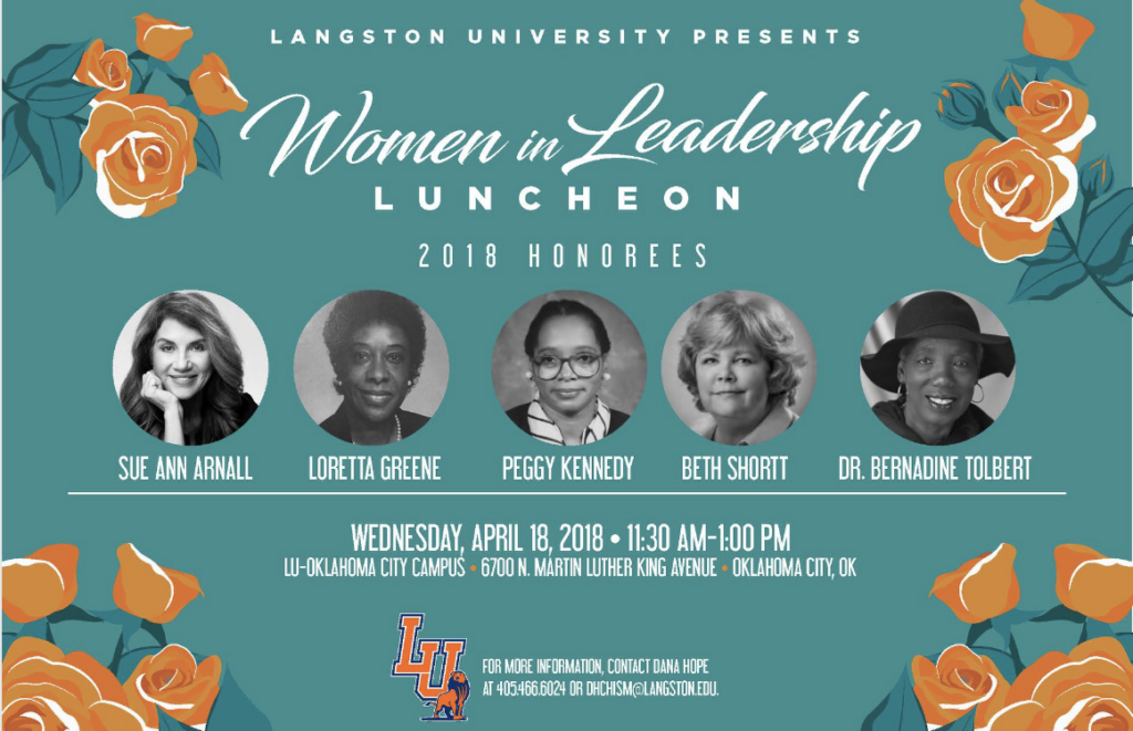 Women in Leadership Luncheon 2018 flyer